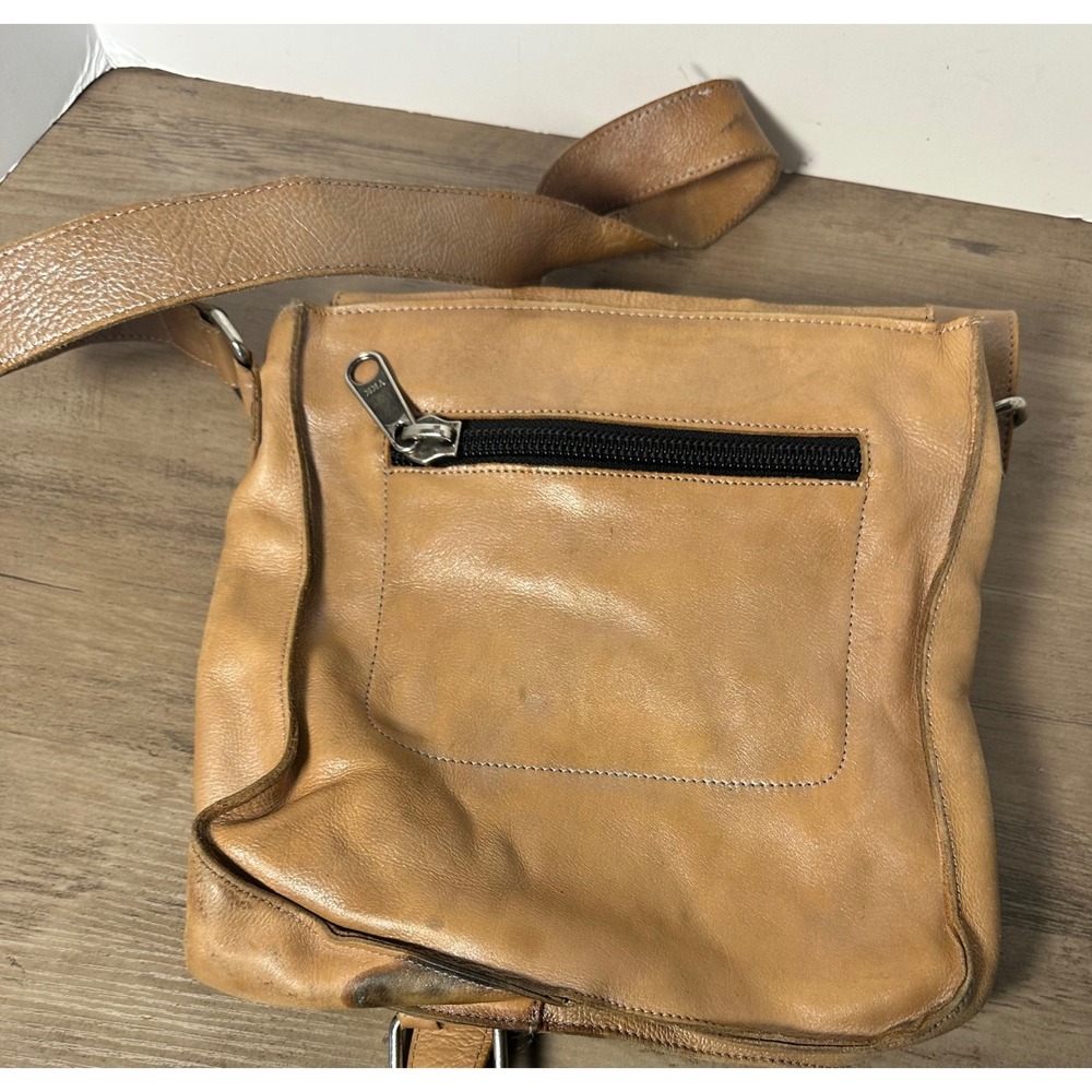 Bed Stu Venice Beach Crossbody Leather Purse Bag Distressed Brown Hobo Boho - Picture 2 of 13